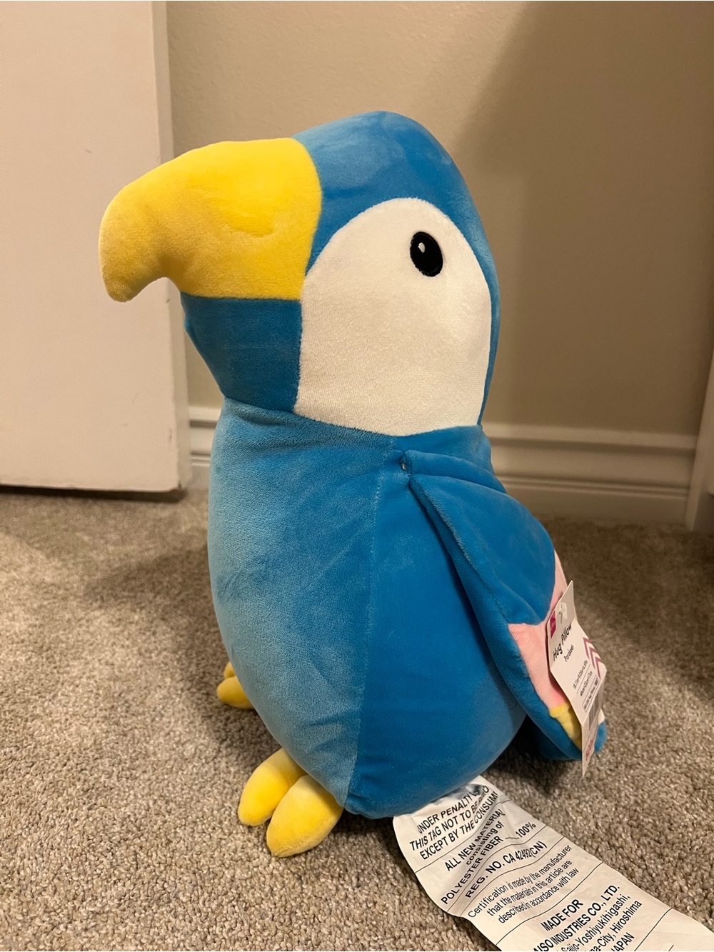 Daiso Parakeet Hug Pillow